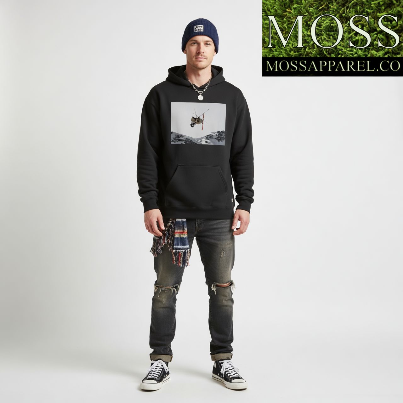 Big Air Jumper Hoodie: Extreme Sports, Moss Apparel, Unisex Hoodie