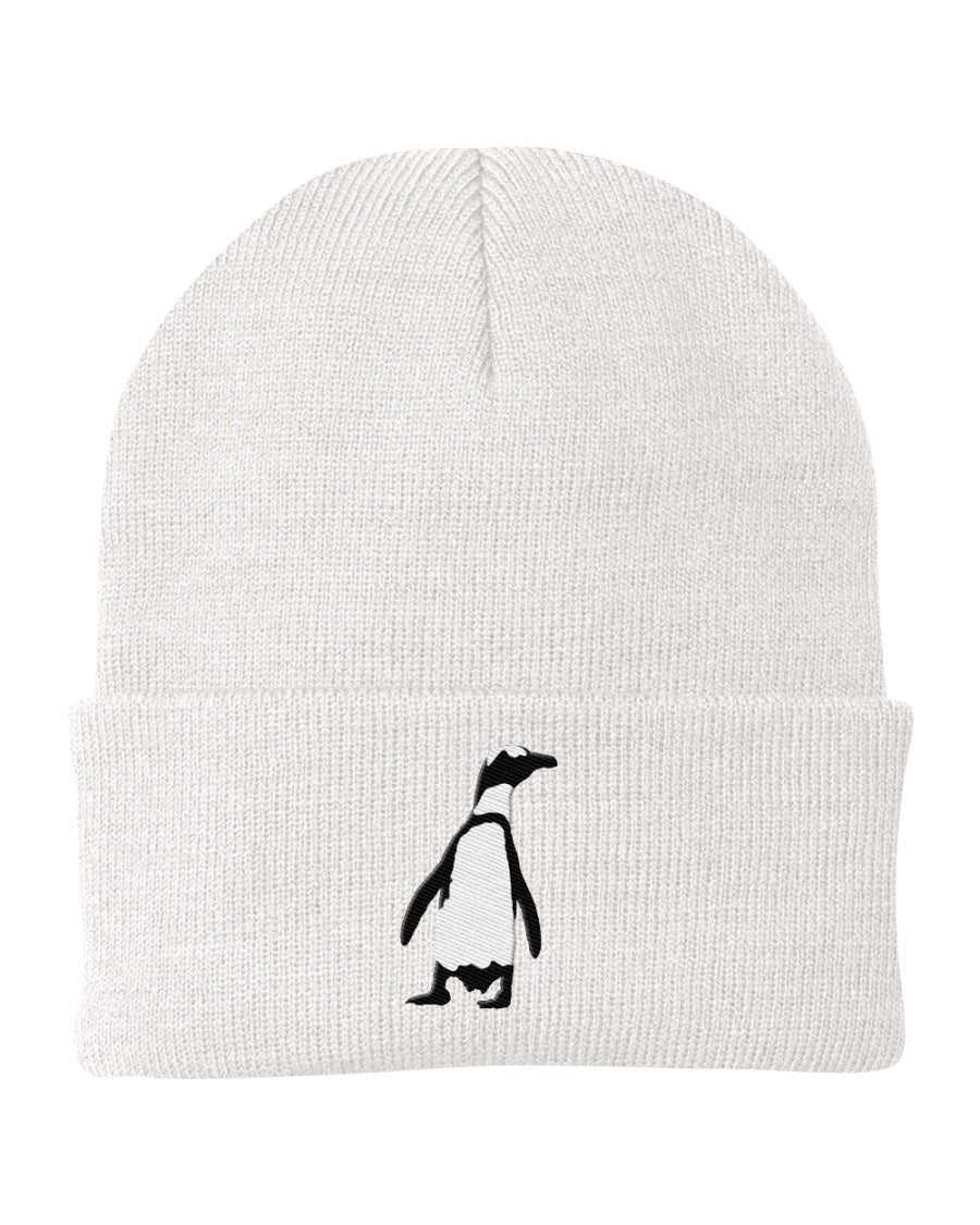 Dancing Penguin Embroidery, Moss Apparel, Beanie