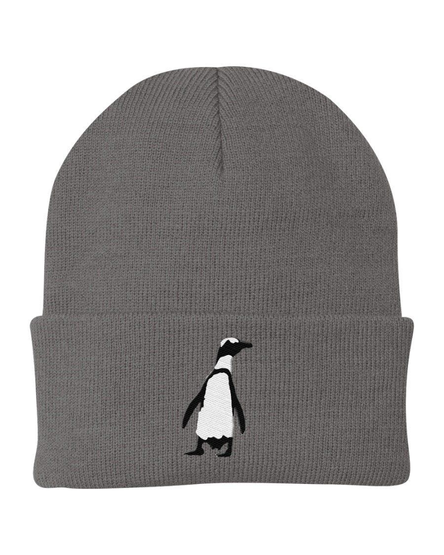 Dancing Penguin Embroidery, Moss Apparel, Beanie