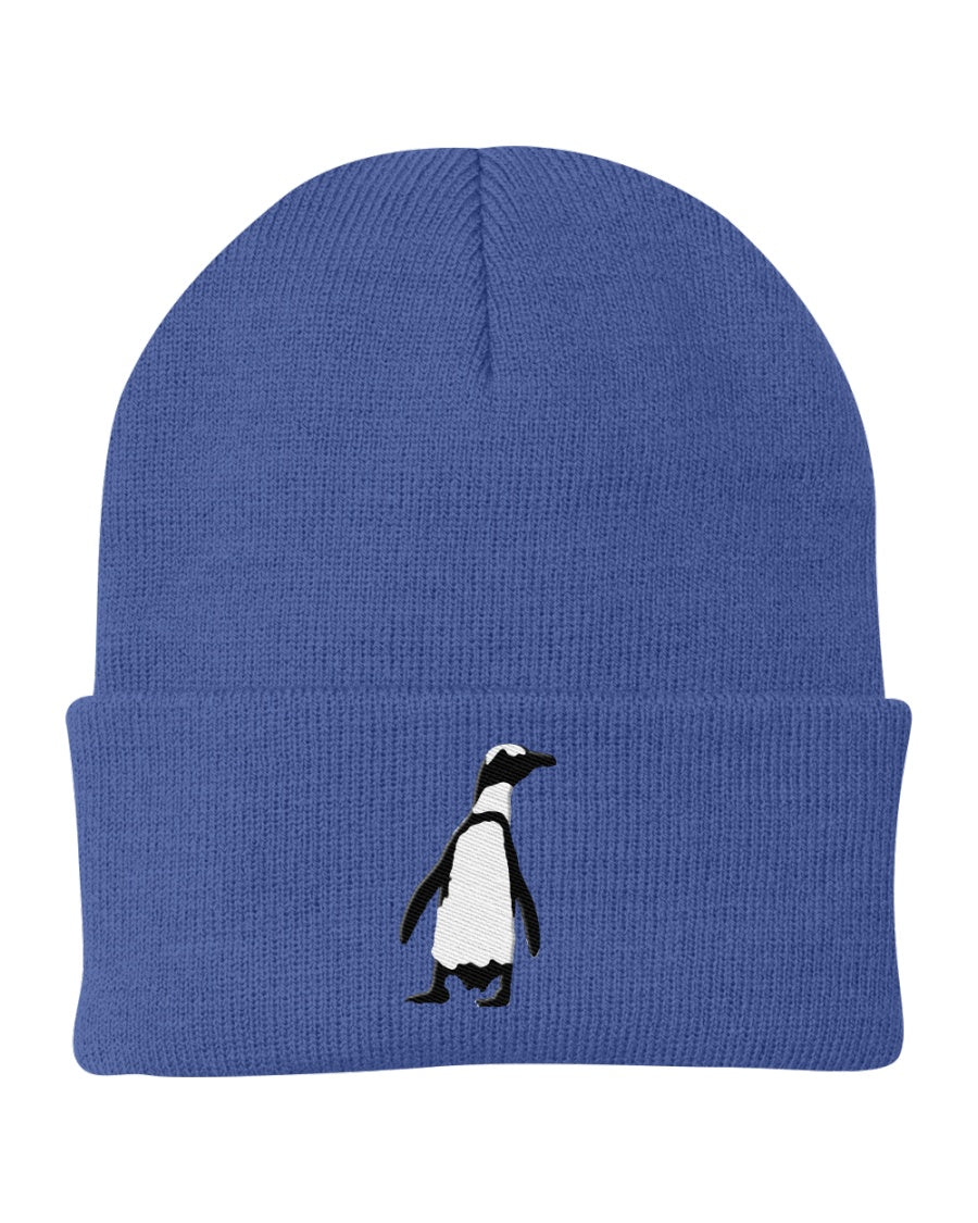Dancing Penguin Embroidery, Moss Apparel, Beanie